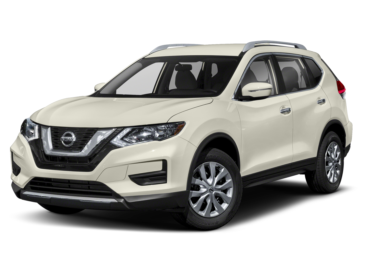 2018 Nissan Rogue SV in Glacier White — front three-quarter view