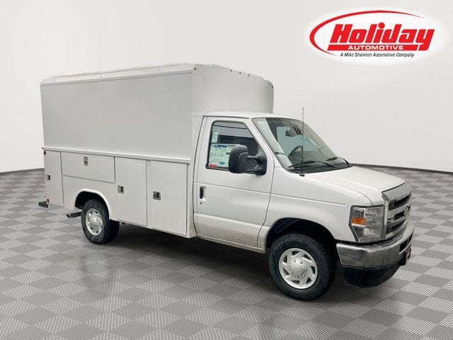 2026 Ford E-350SD Reading Service Utility Van in White — front three-quarter view