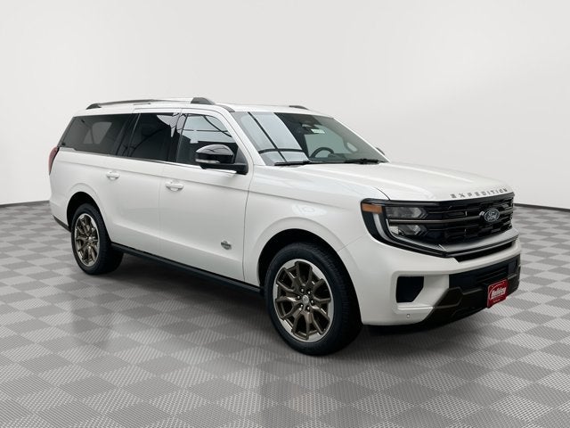2026 Ford Expedition Max King Ranch in Star White Metallic Tri-Coat — front three-quarter view