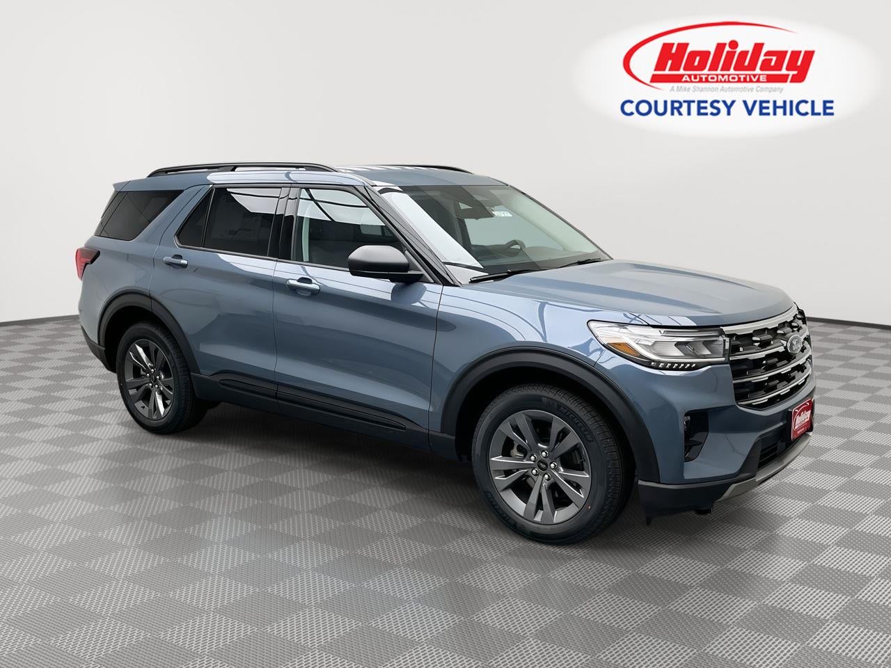 2026 Ford Explorer Active in Blue — front three-quarter view