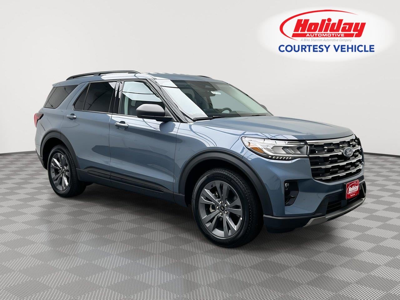 2026 Ford Explorer Active in Vapor Blue Metallic — front three-quarter view