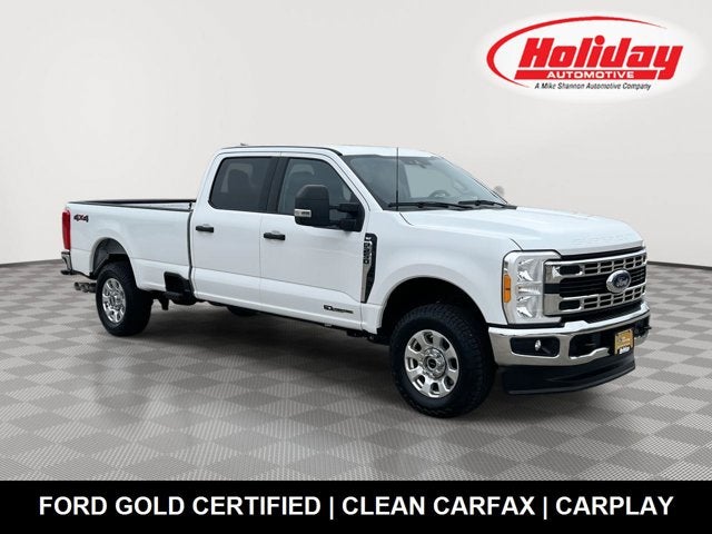 2023 Ford F-250 XLT in Oxford White — front three-quarter view