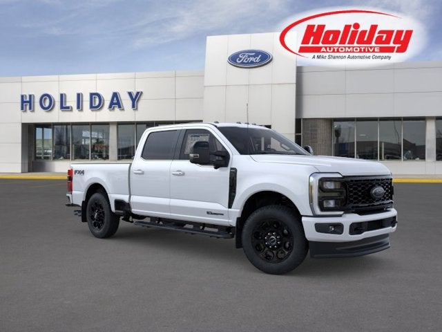 2026 Ford F-350 LARIAT in Star White Metallic Tri-Coat — front three-quarter view