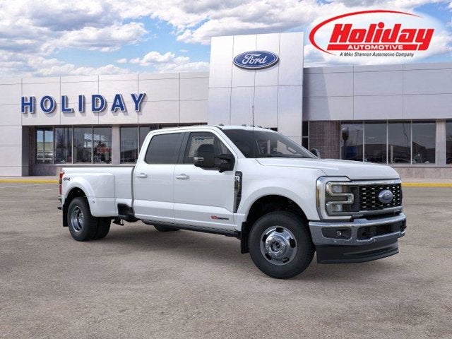2026 Ford F-350 LARIAT in Star White Metallic Tri-Coat — front three-quarter view