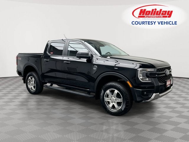 2026 Ford Ranger XLT in Shadow Black — front three-quarter view