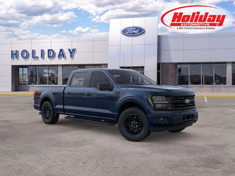 2026 Ford F-150 XLT in Antimatter Blue Metallic — front three-quarter view