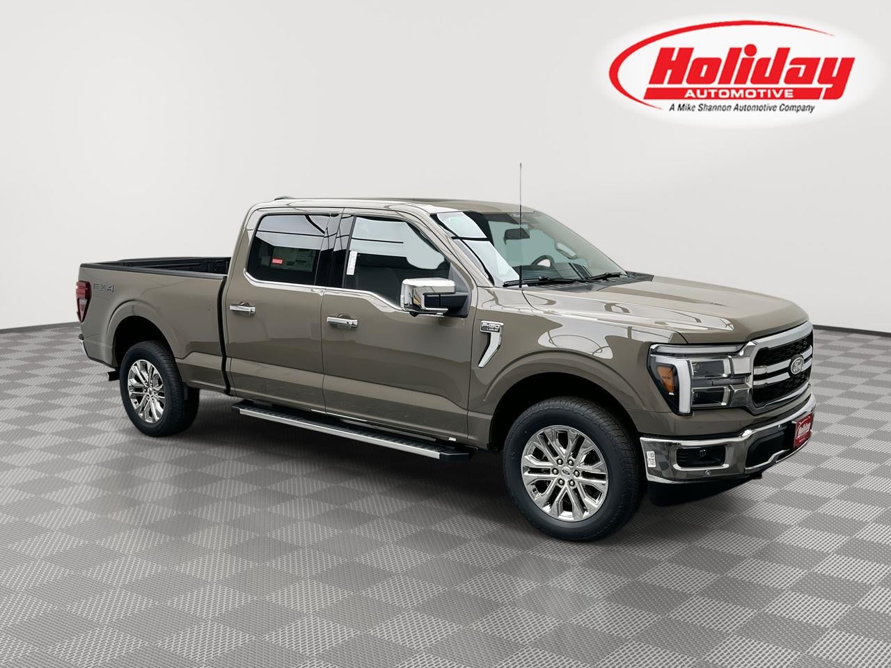 2026 Ford F-150 LARIAT in Marsh Gray — front three-quarter view