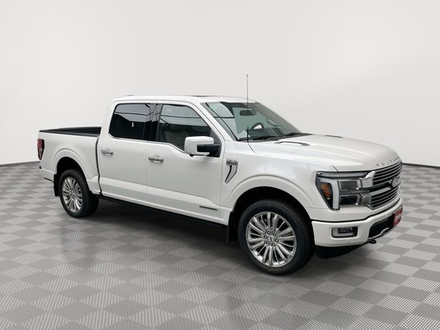 2025 Ford F-150 Platinum in Star White Metallic Tri-Coat — front three-quarter view