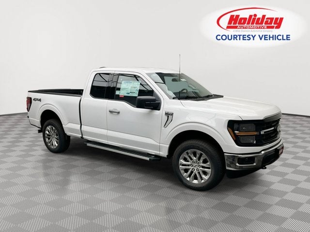 2026 Ford F-150 XLT in Oxford White — front three-quarter view