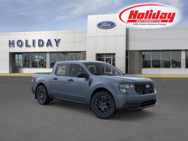 2026 Ford Maverick XLT in Azure Gray Metallic Tri-Coat — front three-quarter view