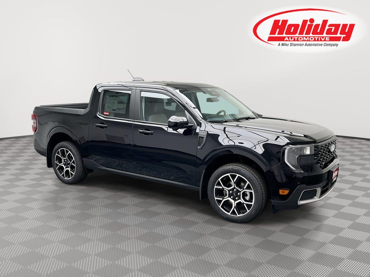 2026 Ford Maverick LARIAT in Shadow Black — front three-quarter view