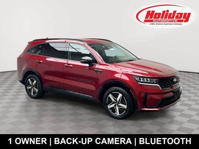 2021 Kia Sorento S in Passion Red Tintcoat — front three-quarter view