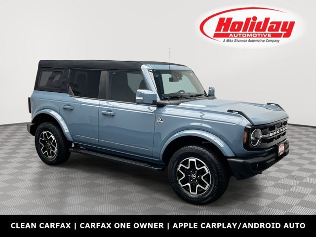 2023 Ford Bronco Outer Banks in Area 51 — front three-quarter view