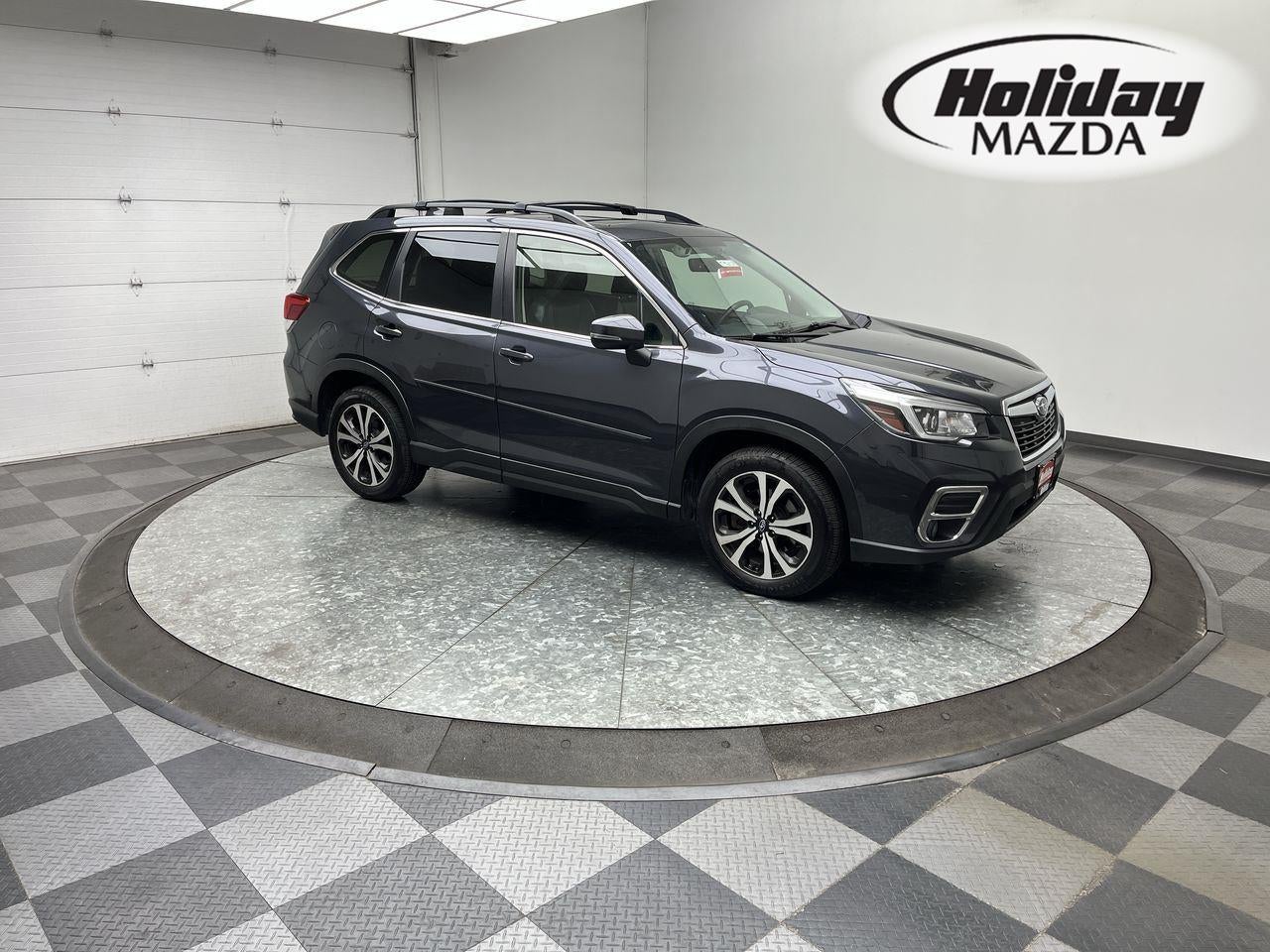 2019 Subaru Forester Limited in Dark Gray Metallic — front three-quarter view