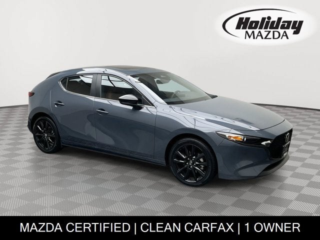 2026 Mazda Mazda3 Hatchback 2.5 S Carbon Edition in Polymetal Gray Metallic — front three-quarter view