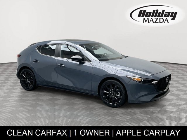 2026 Mazda Mazda3 Hatchback 2.5 S Carbon Edition in Polymetal Gray Metallic — front three-quarter view
