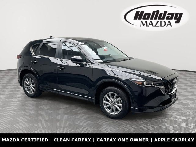 2024 Mazda Mazda CX-5 2.5 S Preferred Package in Jet Black Mica — front three-quarter view