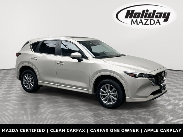 2025 Mazda Mazda CX-5 2.5 S Preferred Package in Platinum Quartz Metallic — front three-quarter view