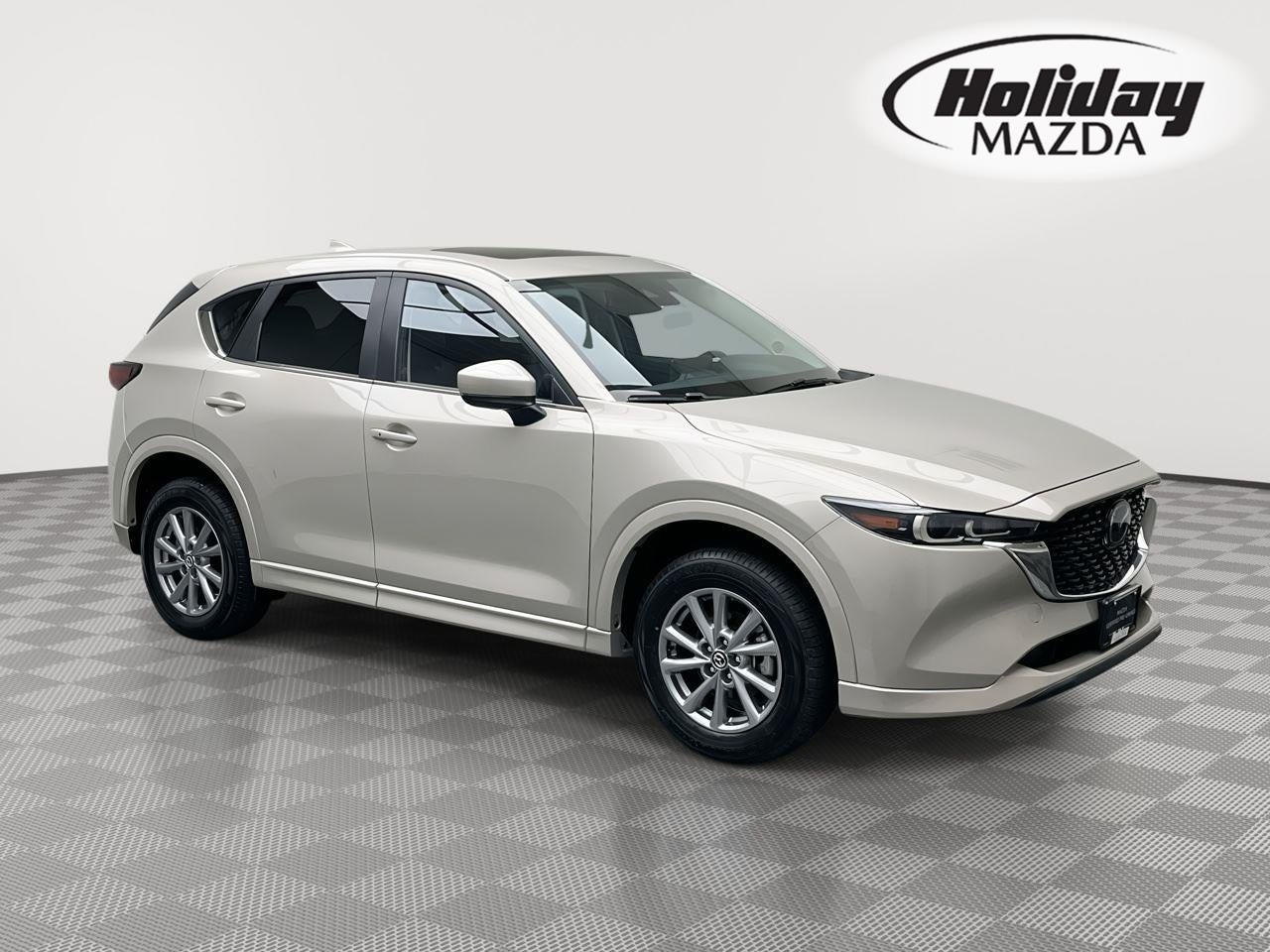 2025 Mazda Mazda CX-5 2.5 S Preferred in Platinum Quartz Metallic — front three-quarter view
