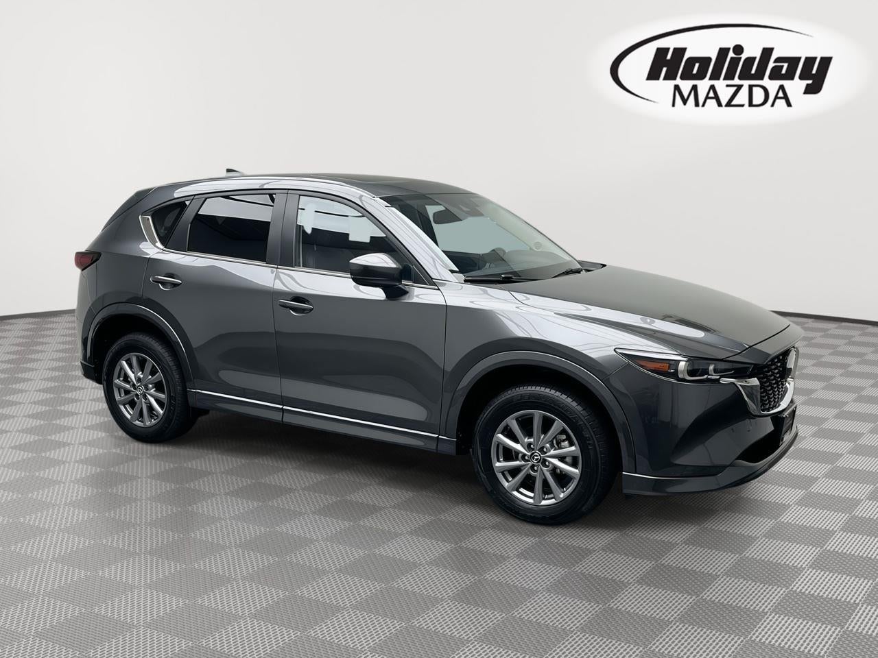 2025 Mazda Mazda CX-5 2.5 S Preferred Package in Machine Gray Metallic — front three-quarter view