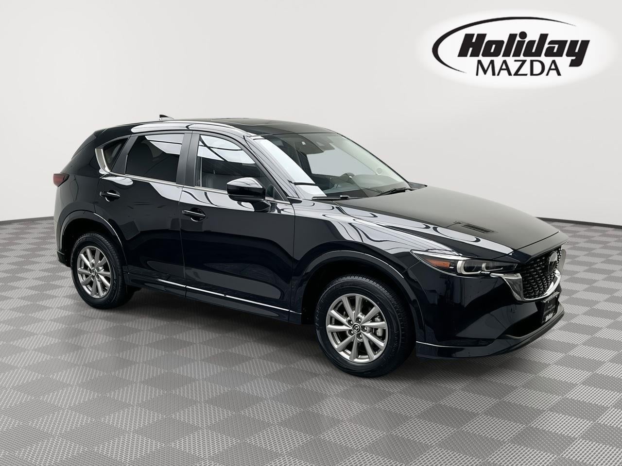 2025 Mazda Mazda CX-5 2.5 S Preferred Package in Jet Black Mica — front three-quarter view