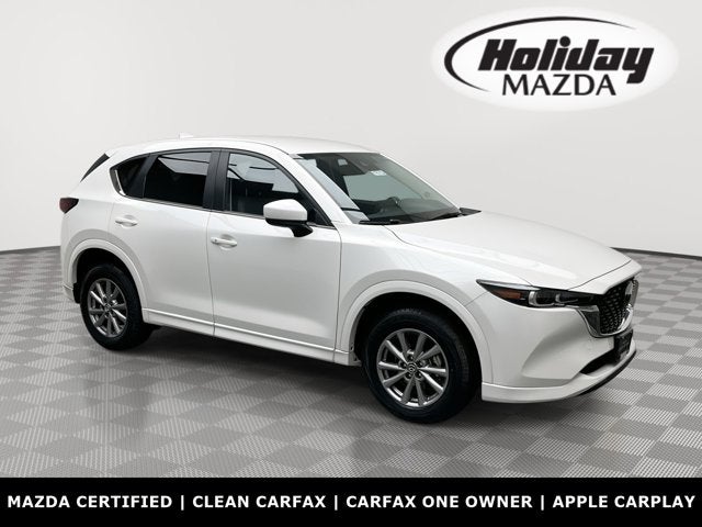 2025 Mazda Mazda CX-5 2.5 S Preferred Package in Rhodium White Metallic — front three-quarter view
