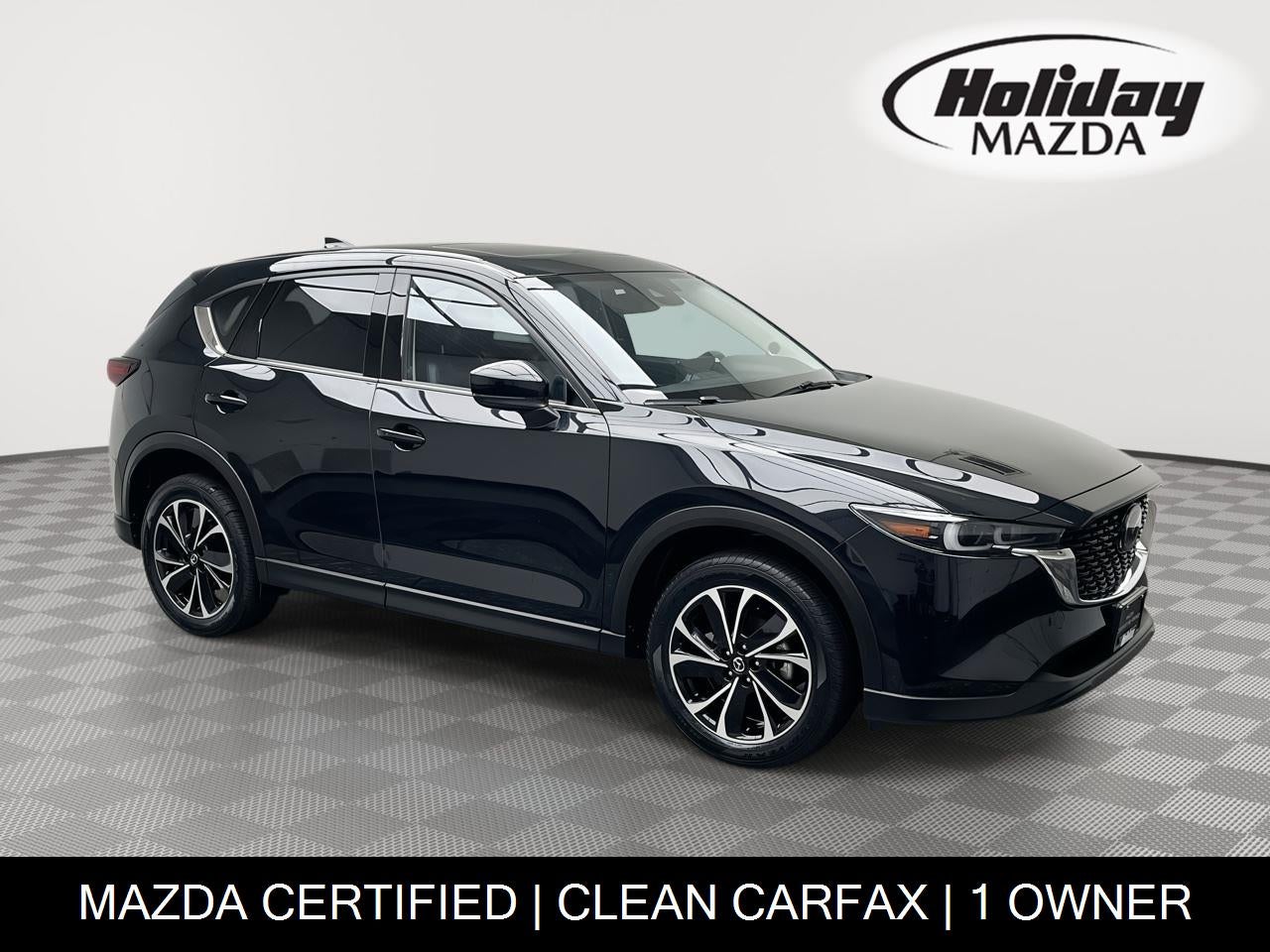 2023 Mazda Mazda CX-5 2.5 S Premium Package in Jet Black Mica — front three-quarter view