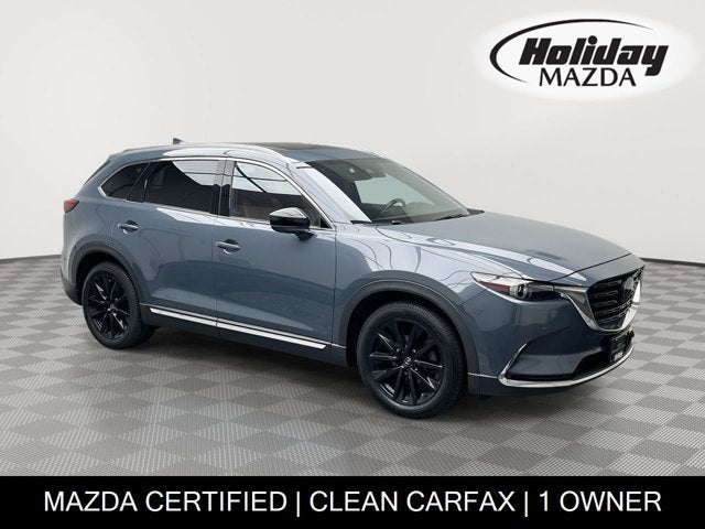 2023 Mazda Mazda CX-9 Carbon Edition in Polymetal Gray Metallic — front three-quarter view