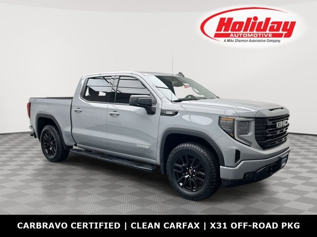 2024 GMC Sierra 1500 Elevation in Thunderstorm Gray — front three-quarter view