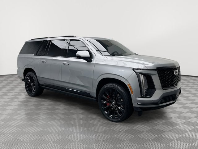2025 Cadillac Escalade ESV 4WD Sport in Argent Silver Metallic — front three-quarter view