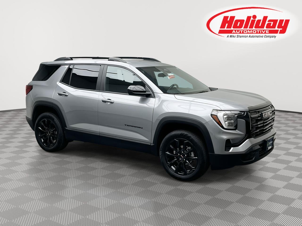 2025 GMC Terrain AWD Elevation in Sterling Metallic — front three-quarter view