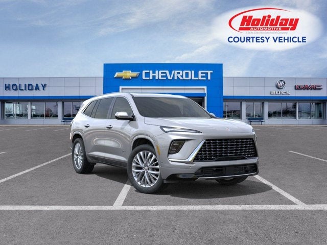 2026 Buick Enclave Avenir in Moonstone Gray Metallic — front three-quarter view