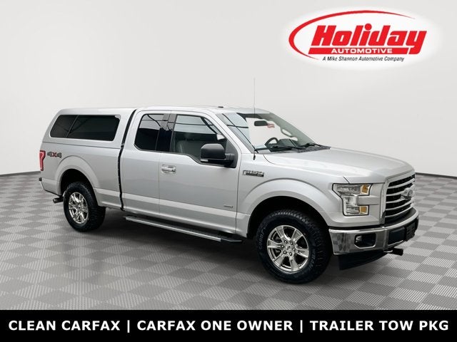 2017 Ford F-150 XLT in Ingot Silver Metallic — front three-quarter view