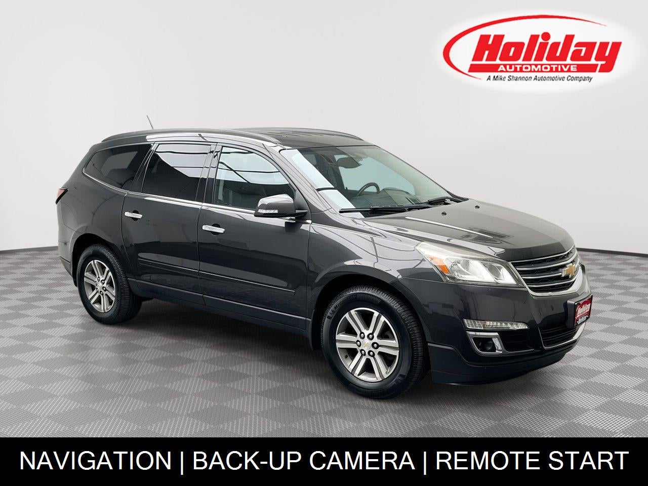 2017 Chevrolet Traverse LT in Tungsten Metallic — front three-quarter view