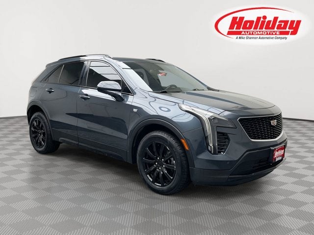 2019 Cadillac XT4 AWD Sport in Shadow Metallic — front three-quarter view