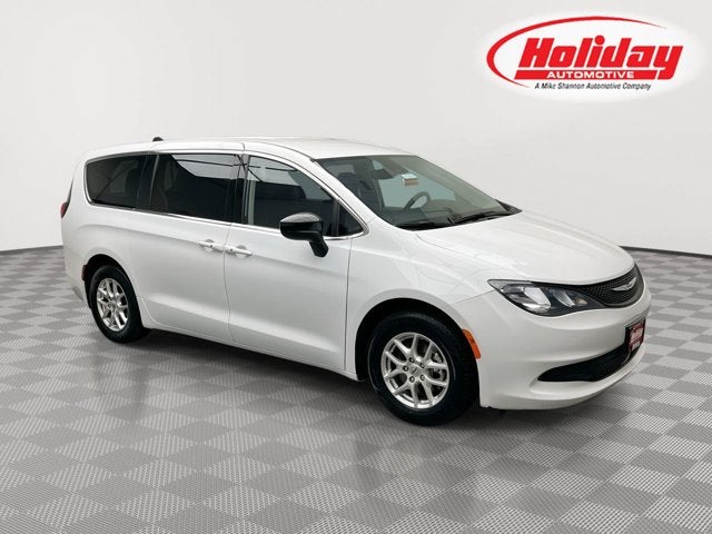 2024 Chrysler Voyager LX in Bright White Clearcoat — front three-quarter view