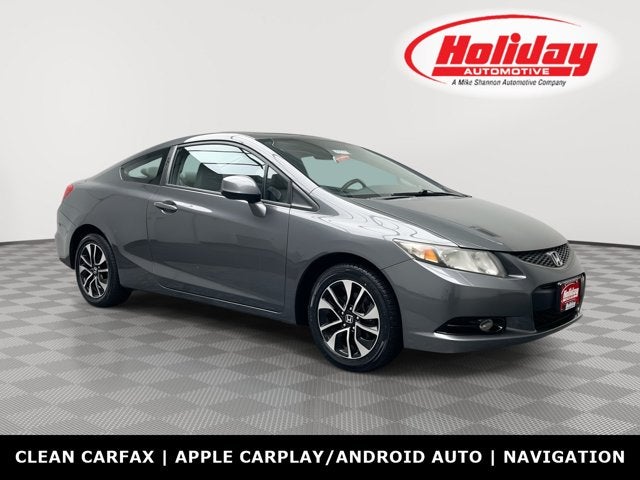 2013 Honda Civic Cpe EX-L in Polished Metal Metallic — front three-quarter view
