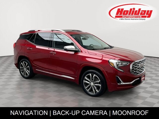 2019 GMC Terrain Denali in Red Quartz Tintcoat — front three-quarter view
