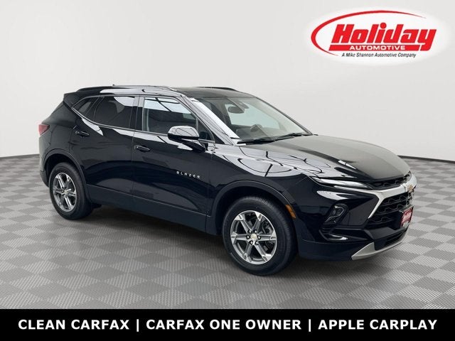 2023 Chevrolet Blazer LT in Black — front three-quarter view