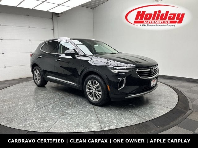 2023 Buick Envision Preferred in Ebony Twilight Metallic — front three-quarter view