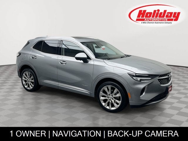 2023 Buick Envision Avenir in Moonstone Gray Metallic — front three-quarter view
